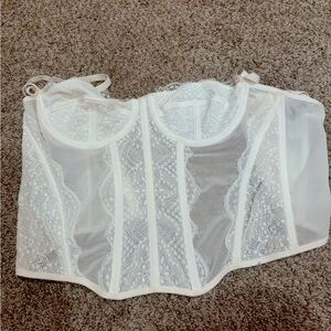 shein white corset top